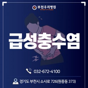 복통, 발열, 구토 급성충수염에 대해